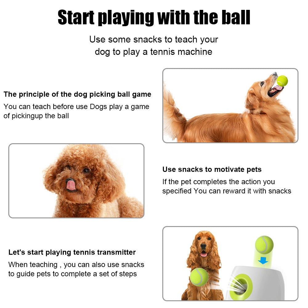 Dog Tennis Ball Launcher Rechargeable Catapult