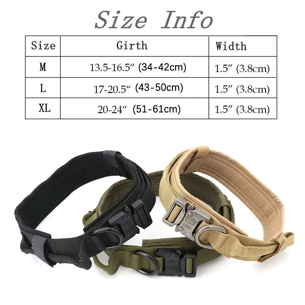 TACTICAL NO-PULL DOG HARNESS WITH 4 METAL BUCKLES & REINFORCED FRONT D-RING