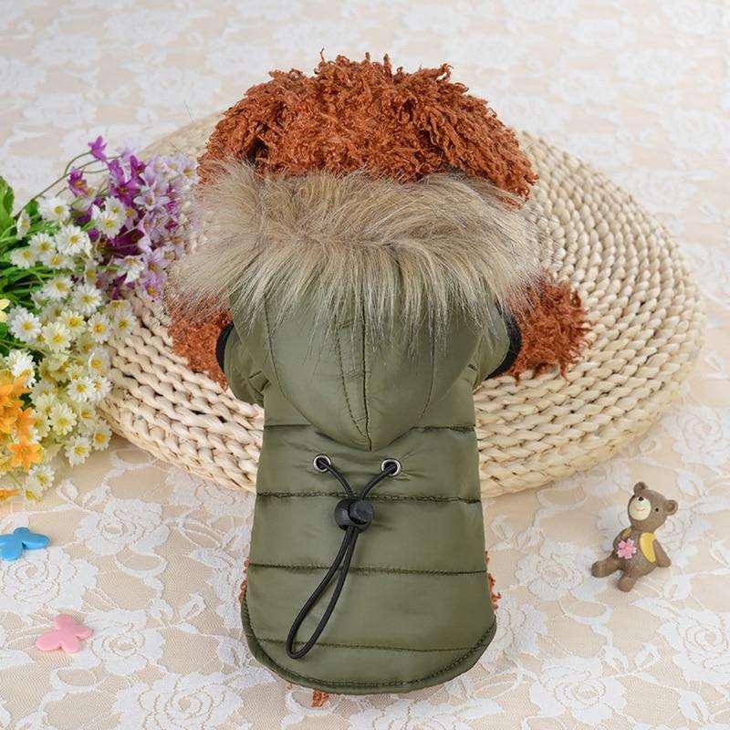 Fur Hood Coat for Dog 