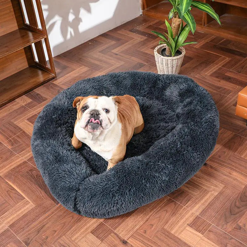 Super Soft Pet Bed Kennel Round Mat | Warm and Cozy Sleep Bag | Long Plush Dog Puppy Cushion Mat | Dog Bed