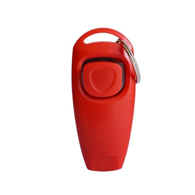 Red pet training whistle